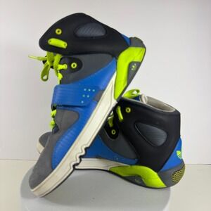 Adidas Originals Roundhouse Mid Mens Grey‎ Blue Neon Green High Top Sneakers 9.5